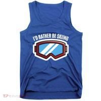 Id Rather Be Skiing Ski Goggles Gift Tank Top thumb 0