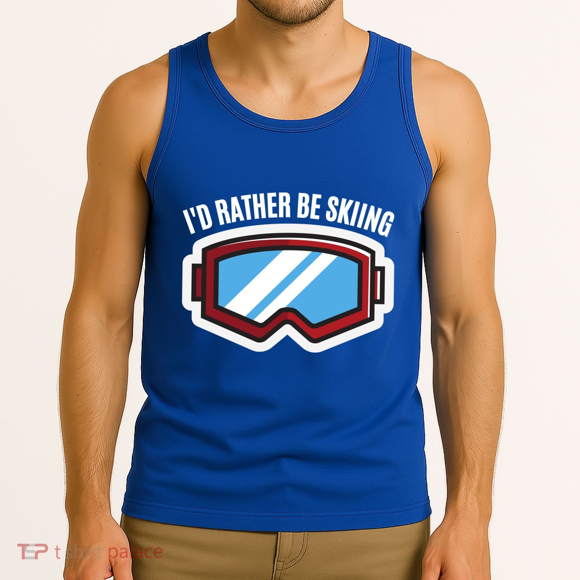 Id Rather Be Skiing Ski Goggles Gift Tank Top