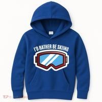 Id Rather Be Skiing Ski Goggles Gift Kids Hoodie thumb 0