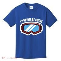 Id Rather Be Skiing Ski Goggles Gift Kids T-Shirt thumb 0