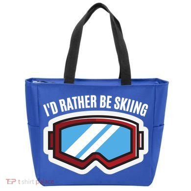Id Rather Be Skiing Ski Goggles Gift Tote Bag