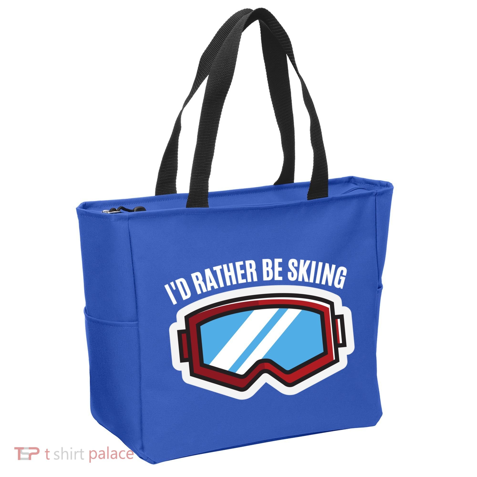 Id Rather Be Skiing Ski Goggles Gift Tote Bag