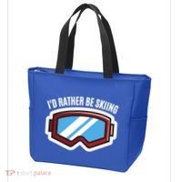 Id Rather Be Skiing Ski Goggles Gift Tote Bag thumb 3