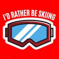 Id Rather Be Skiing Ski Goggles Gift Santa Hat thumb 1