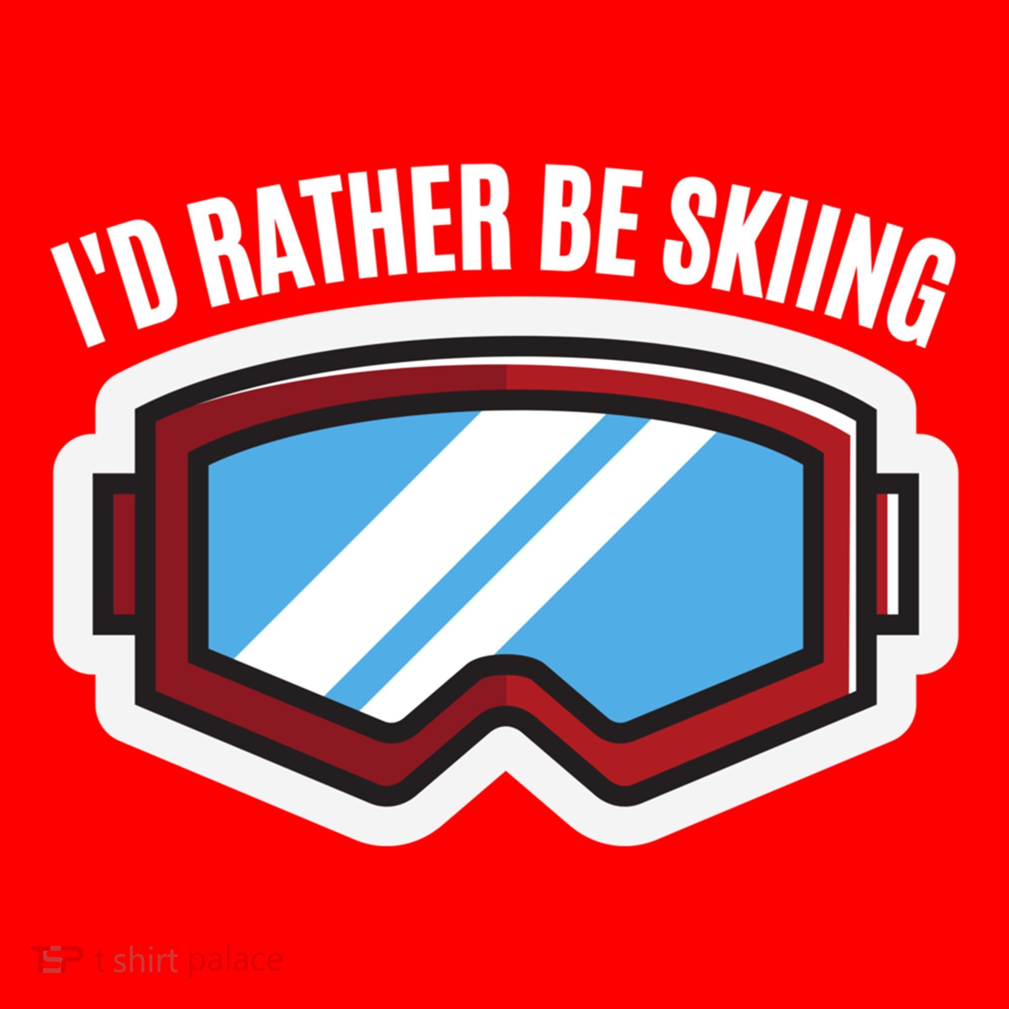 Id Rather Be Skiing Ski Goggles Gift Santa Hat