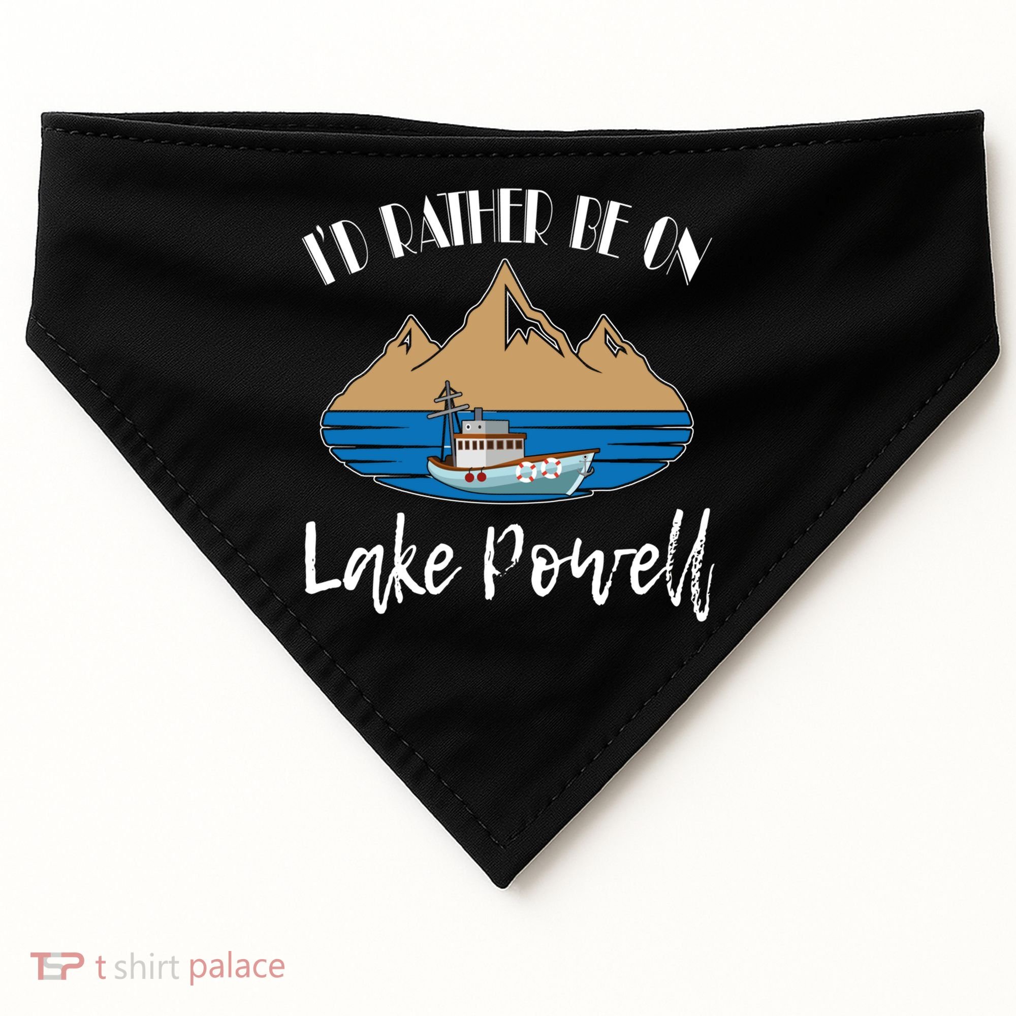 I'd Rather Be On Lake Powell Family Vacation Cute Gift USA-Made Doggie Bandana