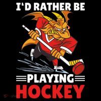 I'd Rather Be Playing Hockey With A Dragon For Hockey Great Gift Coffee Mug thumb 5