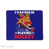 I'd Rather Be Playing Hockey With A Dragon For Hockey Great Gift Mousepad thumb 0