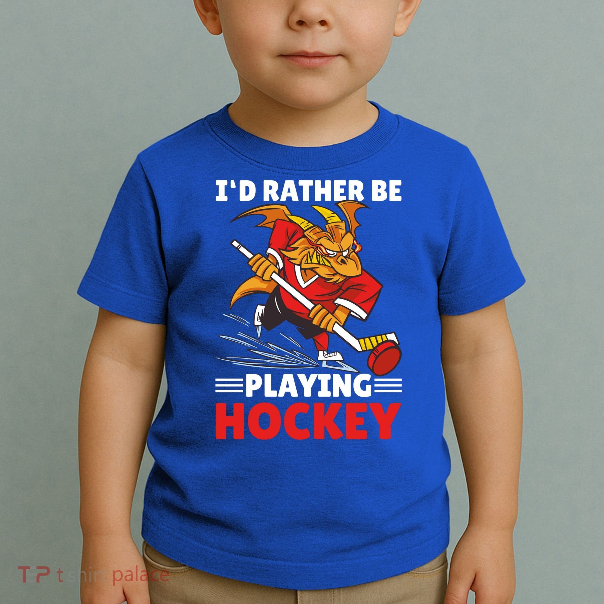 I'd Rather Be Playing Hockey With A Dragon For Hockey Great Gift Toddler T-Shirt
