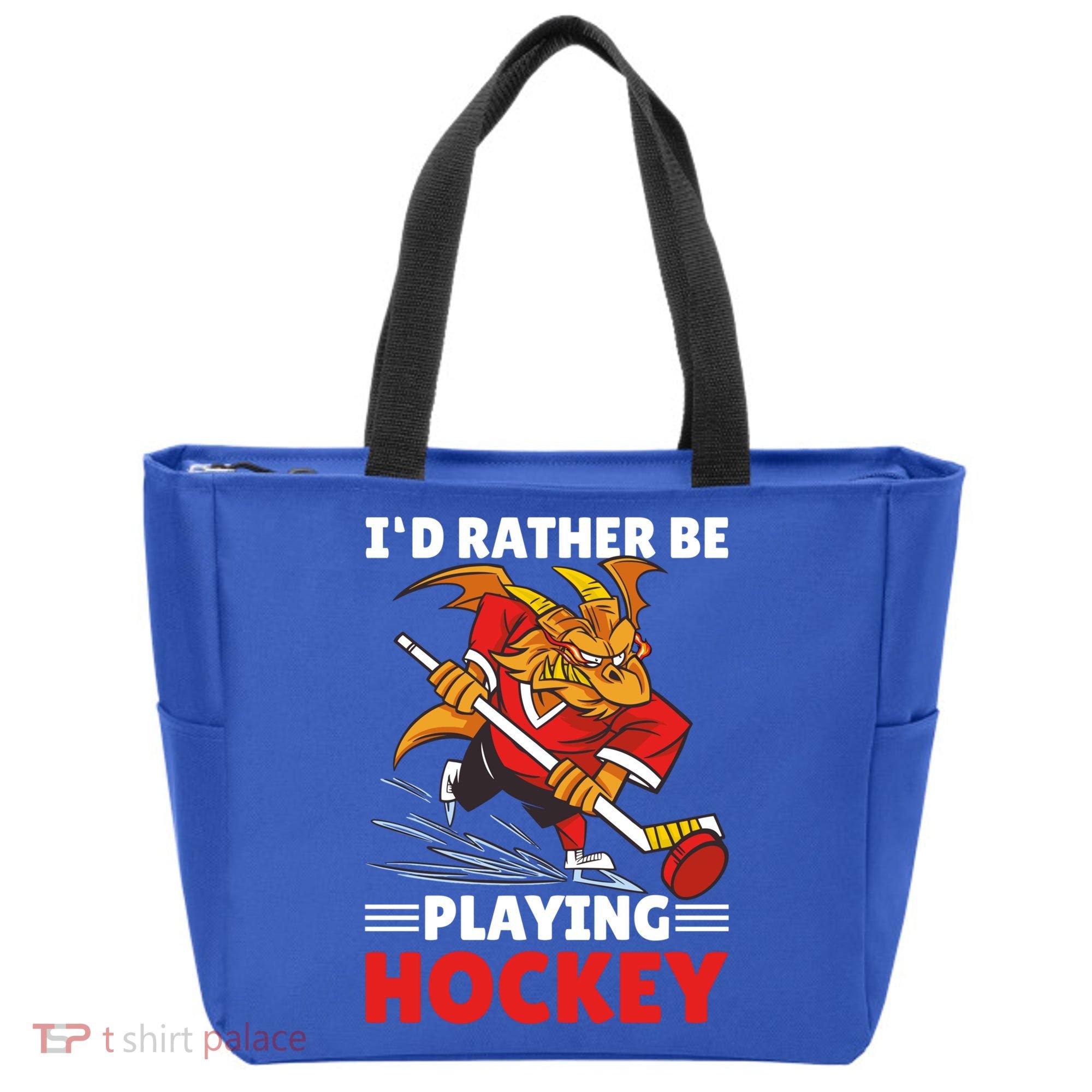 I'd Rather Be Playing Hockey With A Dragon For Hockey Great Gift Tote Bag