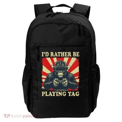 ID Rather Be Playing Tag Gorilla Monke Tag Gorilla Vr Gamer Backpack
