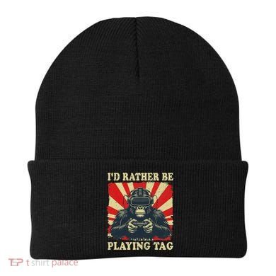 ID Rather Be Playing Tag Gorilla Monke Tag Gorilla Vr Gamer Beanie