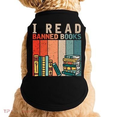 I Read Banned Books Reader Bookworm Gift Doggie Tank