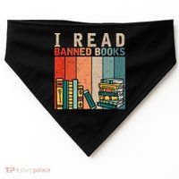 I Read Banned Books Reader Bookworm Gift USA-Made Doggie Bandana thumb 0
