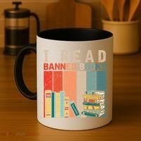 I Read Banned Books Reader Bookworm Gift Coffee Mug thumb 4