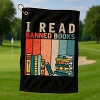 I Read Banned Books Reader Bookworm Gift Golf Towel thumb 1