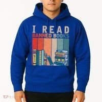 I Read Banned Books Reader Bookworm Gift Hoodie thumb 2