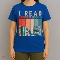 I Read Banned Books Reader Bookworm Gift T-Shirt thumb 4