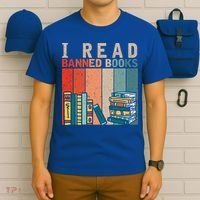 I Read Banned Books Reader Bookworm Gift T-Shirt thumb 6