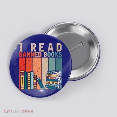 I Read Banned Books Reader Bookworm Gift Button