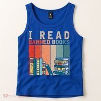 I Read Banned Books Reader Bookworm Gift Tank Top thumb 2