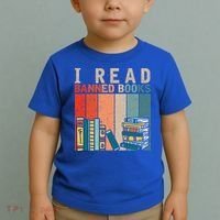 I Read Banned Books Reader Bookworm Gift Toddler T-Shirt thumb 2