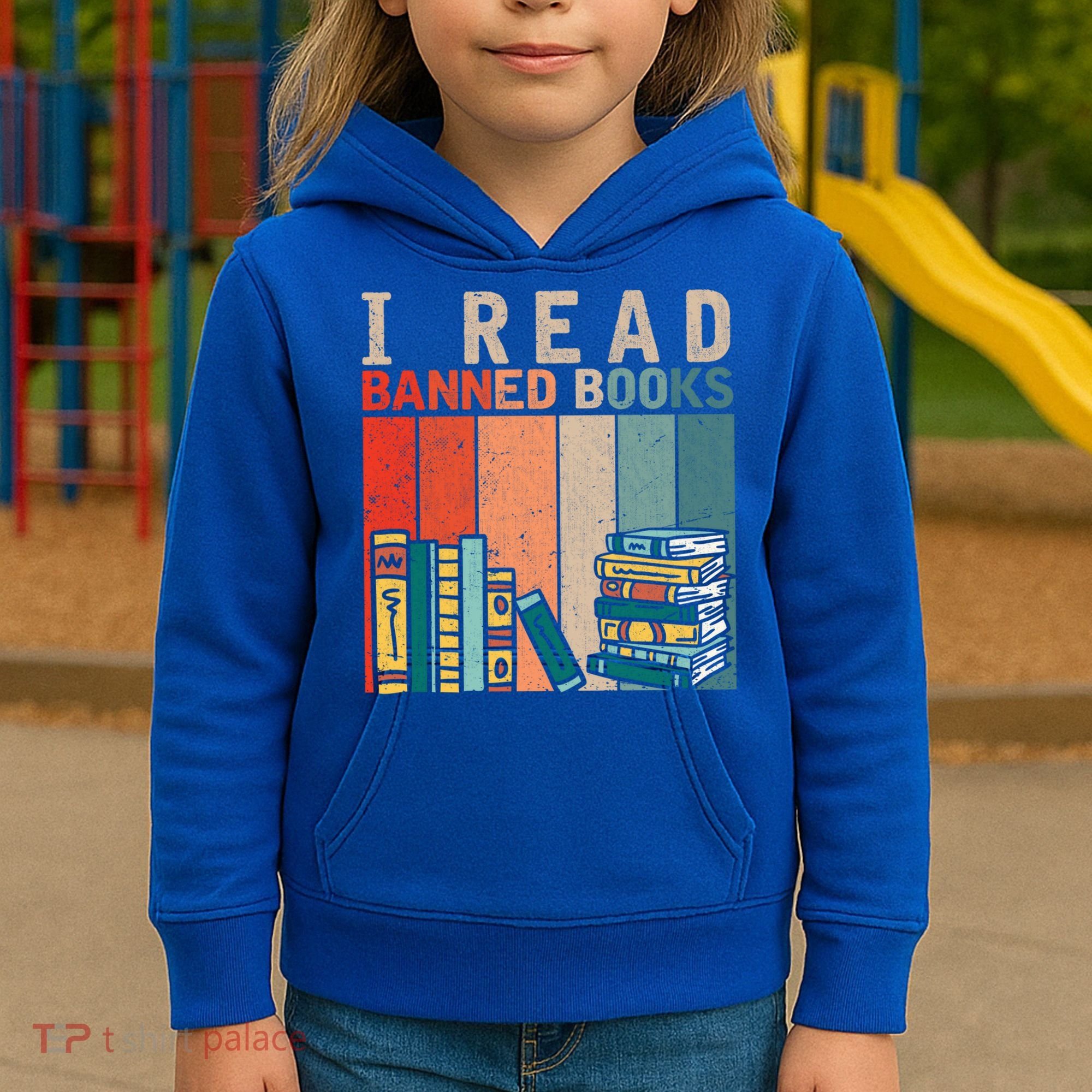 I Read Banned Books Reader Bookworm Gift Kids Hoodie