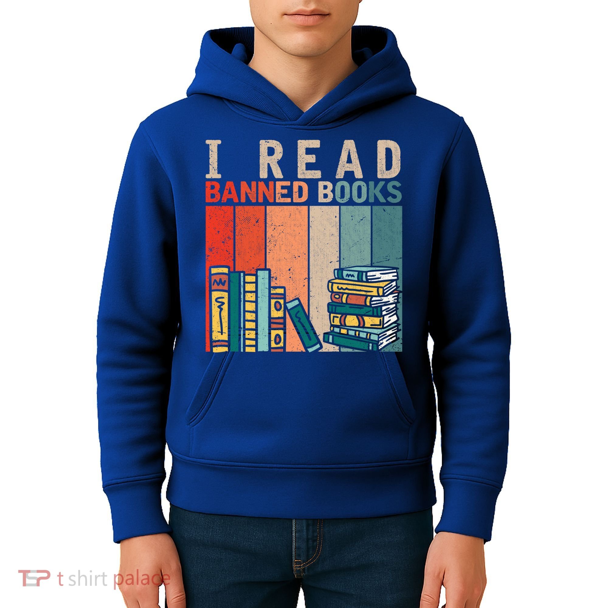 I Read Banned Books Reader Bookworm Gift Kids Hoodie