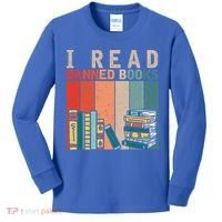 I Read Banned Books Reader Bookworm Gift Kids Long Sleeve Shirt thumb 0