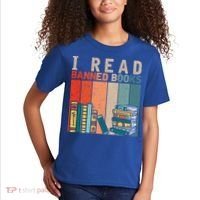 I Read Banned Books Reader Bookworm Gift Kids T-Shirt thumb 2