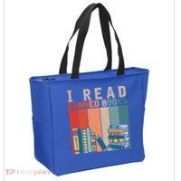 I Read Banned Books Reader Bookworm Gift Tote Bag thumb 2