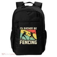 ID Rather Be Fencing Funny Sword Saber Epee Fencer Gifts Backpack thumb 0