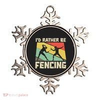 ID Rather Be Fencing Funny Sword Saber Epee Fencer Gifts Ornament thumb 0