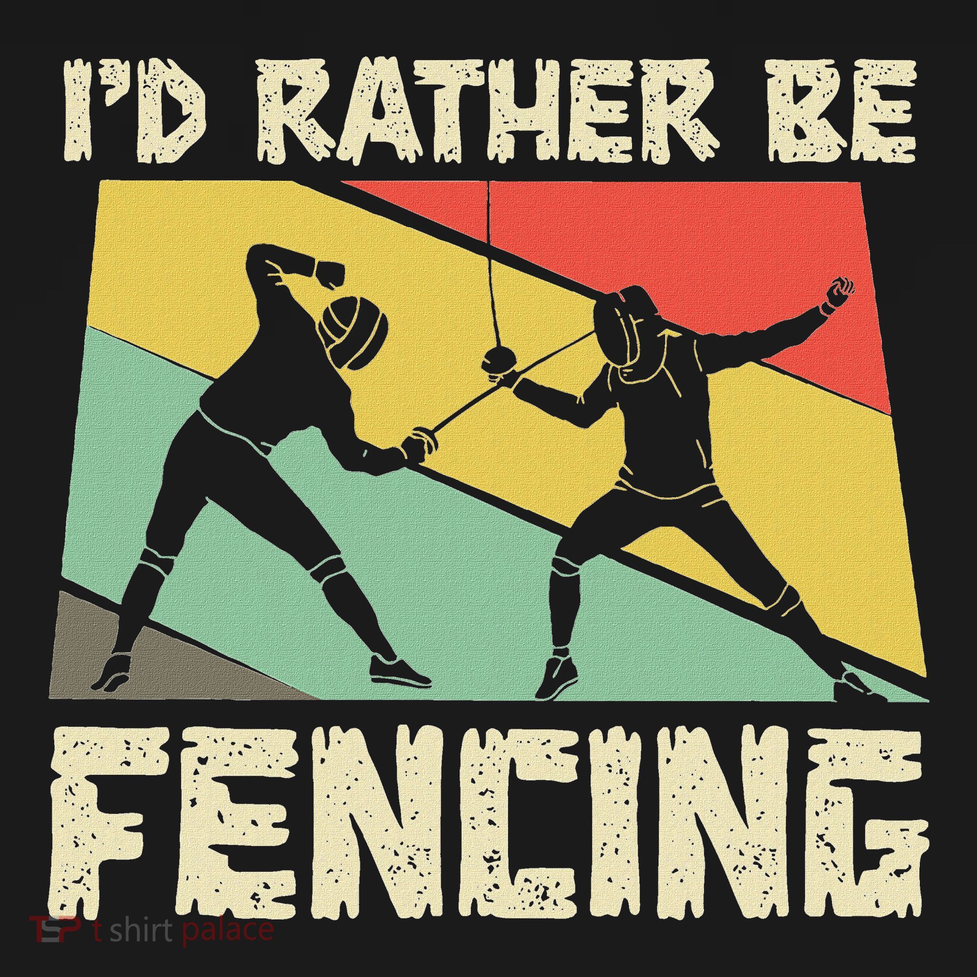 ID Rather Be Fencing Funny Sword Saber Epee Fencer Gifts Women's Tank Top