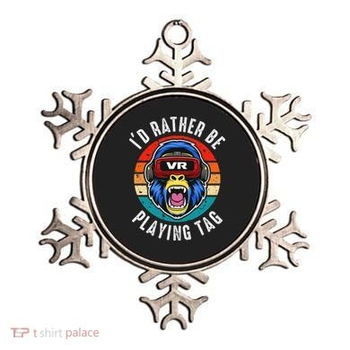 ID Rather Be Playing Tag Gorilla Monke Tag Gorilla Vr Gamer Ornament