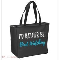 I'd Rather Be Bird Watching Funny Bird Watcher Gift Tote Bag thumb 2