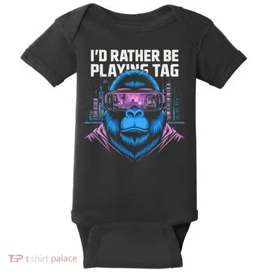 Id Rather Be Playing Tag VR Gaming Baby Bodysuit