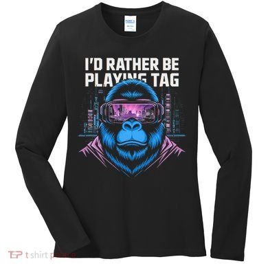 Id Rather Be Playing Tag VR Gaming Women's Long Sleeve Shirt