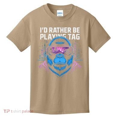 Id Rather Be Playing Tag VR Gaming Kids T-Shirt