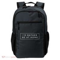 I'd Rather Be At Home Funny Backpack thumb 0