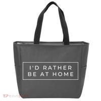 I'd Rather Be At Home Funny Tote Bag thumb 0