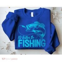 I'd Rather Be Fishing For Fisher Gift Sweatshirt thumb 2