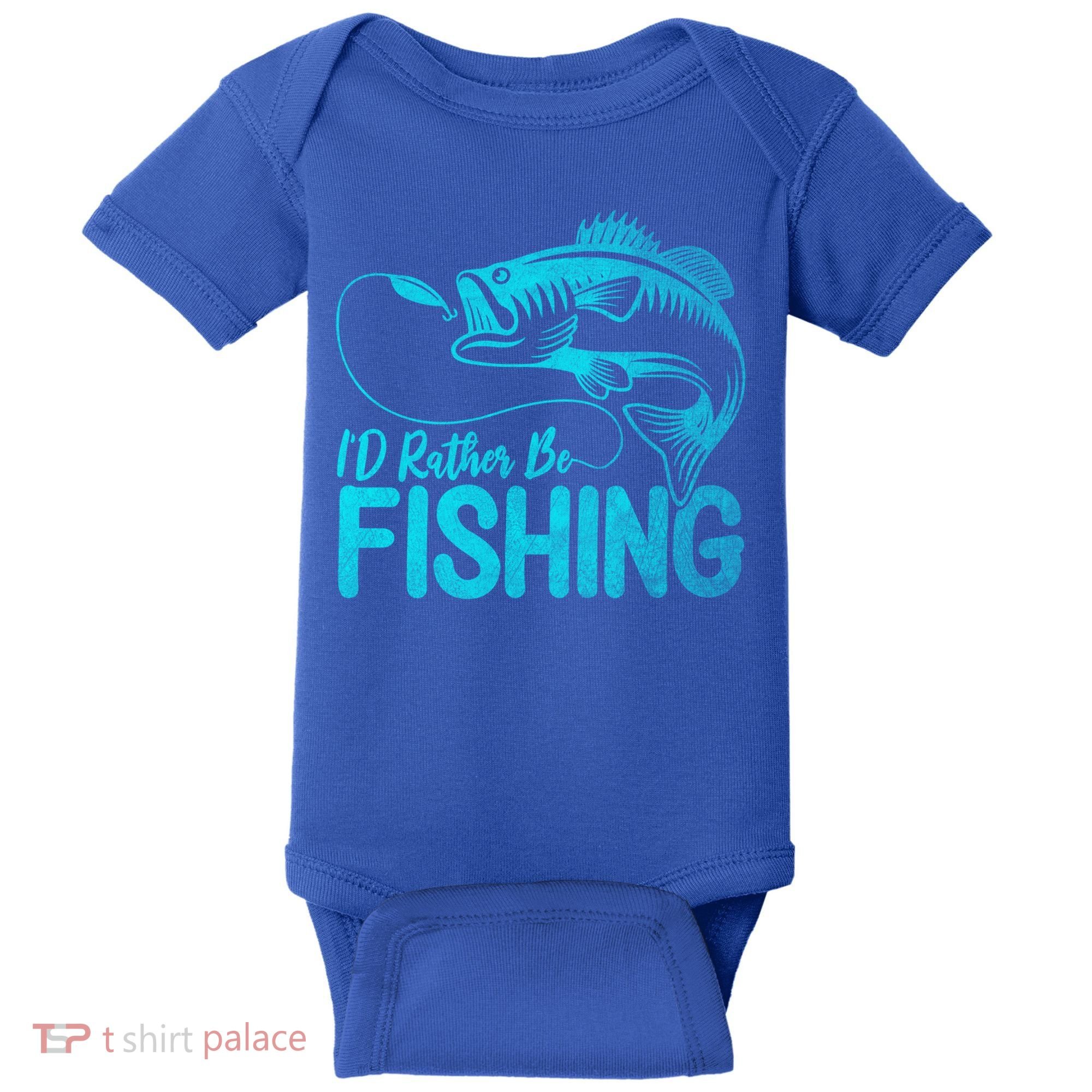 I'd Rather Be Fishing For Fisher Gift Baby Bodysuit