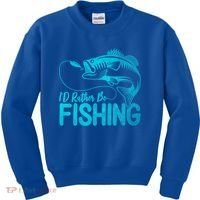 I'd Rather Be Fishing For Fisher Gift Kids Sweatshirt thumb 0