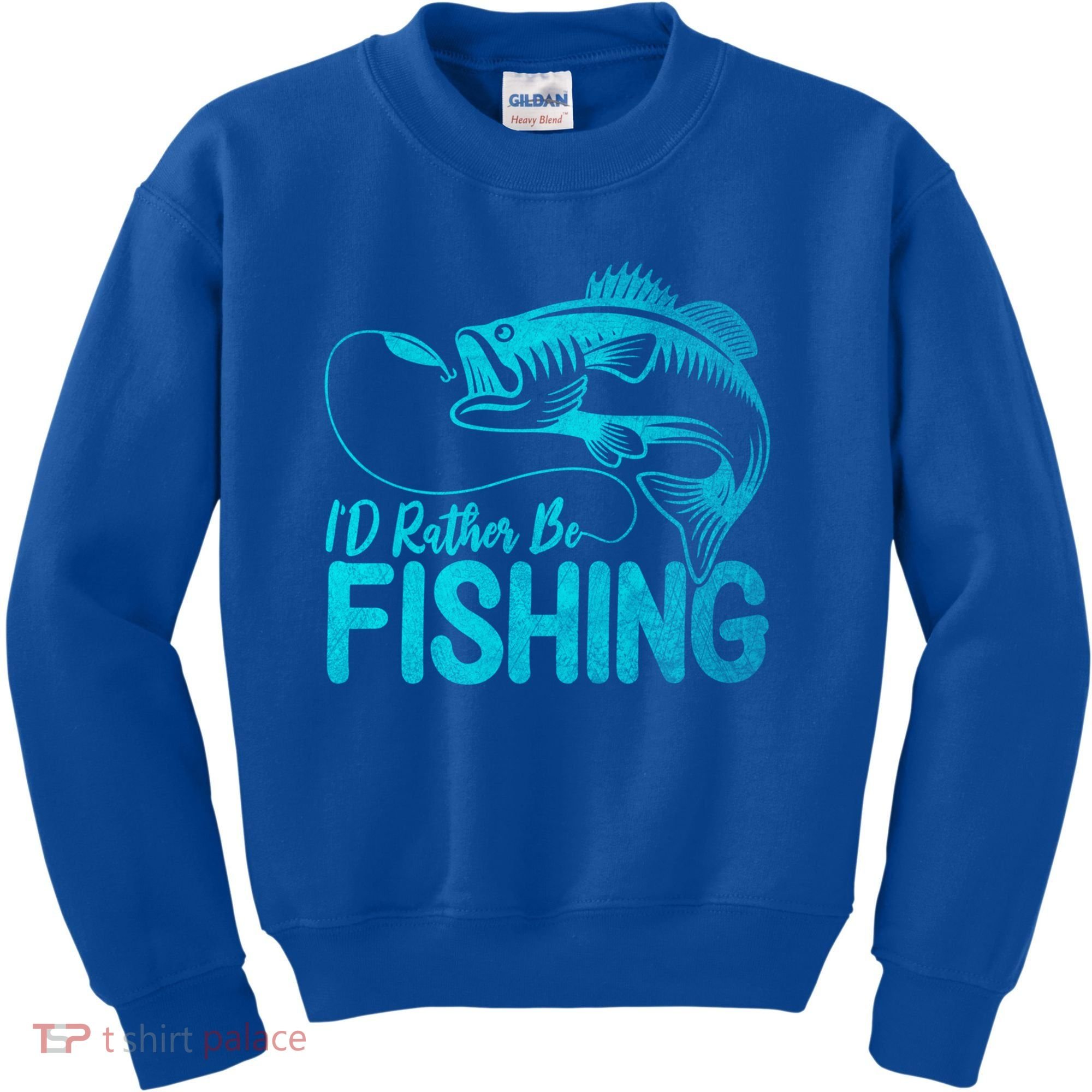 I'd Rather Be Fishing For Fisher Gift Kids Sweatshirt