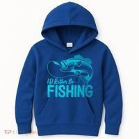 I'd Rather Be Fishing For Fisher Gift Kids Hoodie thumb 0