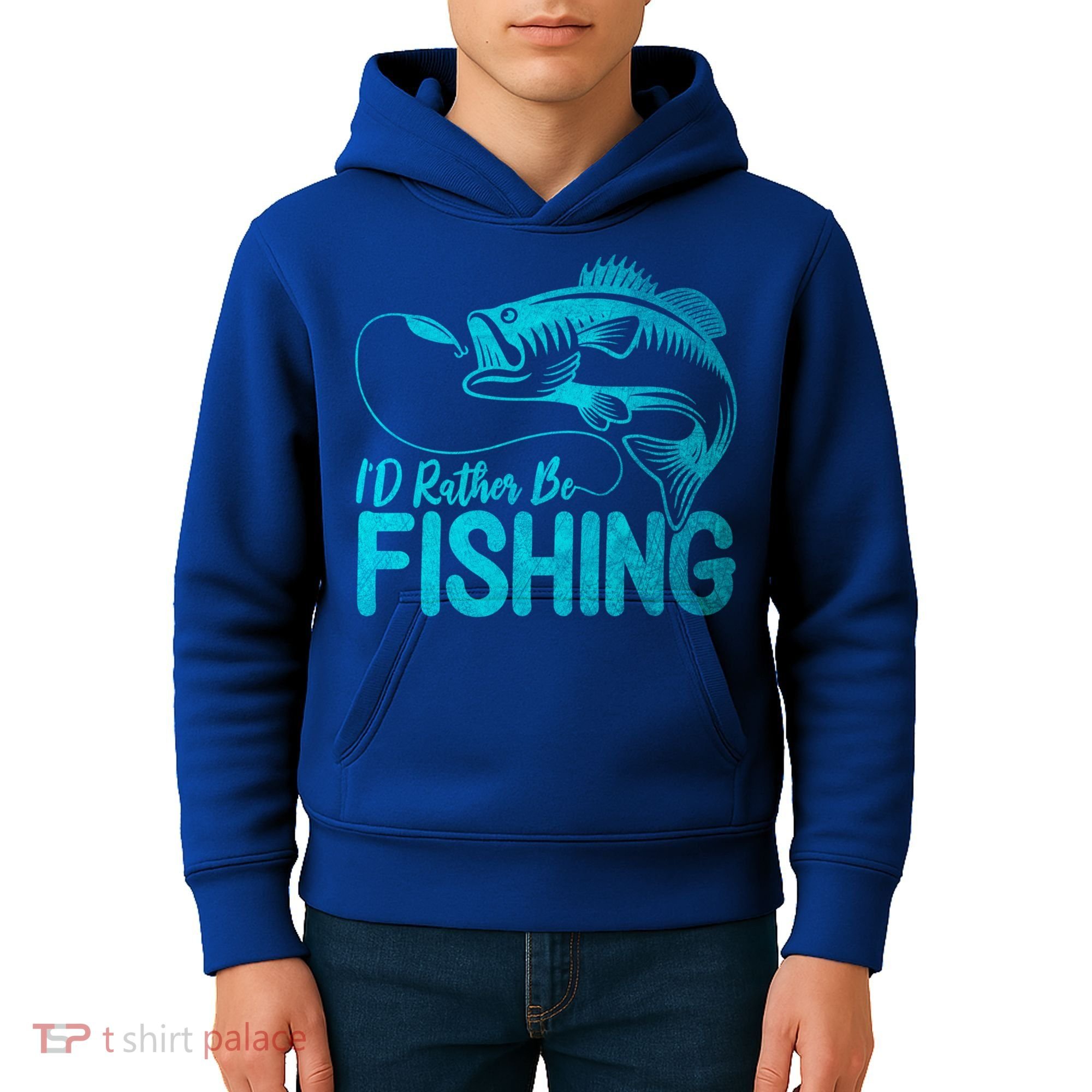 I'd Rather Be Fishing For Fisher Gift Kids Hoodie