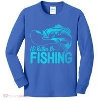 I'd Rather Be Fishing For Fisher Gift Kids Long Sleeve Shirt thumb 0