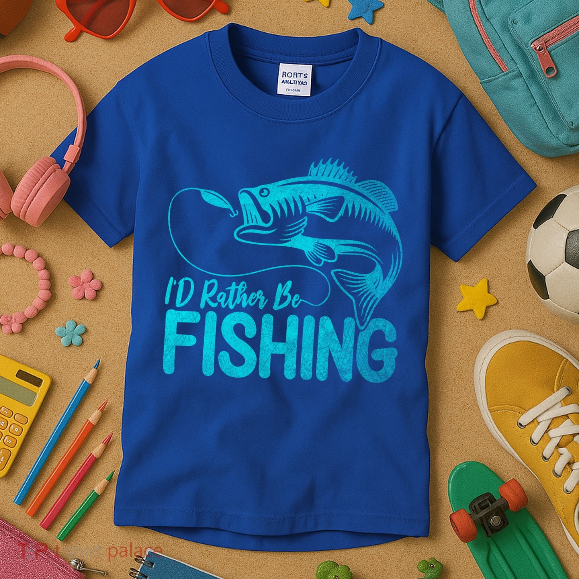 I'd Rather Be Fishing For Fisher Gift Kids T-Shirt