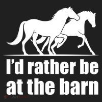 I'd Rather Be At The Barn Horse Gift And Great Gift Women's Sweatshirt thumb 2